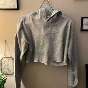 urban outfitters grey cropped hoodie